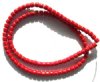 16 inch Strand of 4x4mm Red Miracle Beads